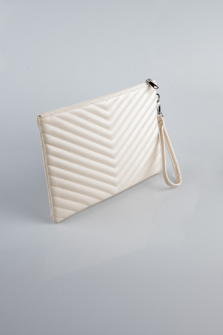 Sac De Soirée Cuir Beige KC413