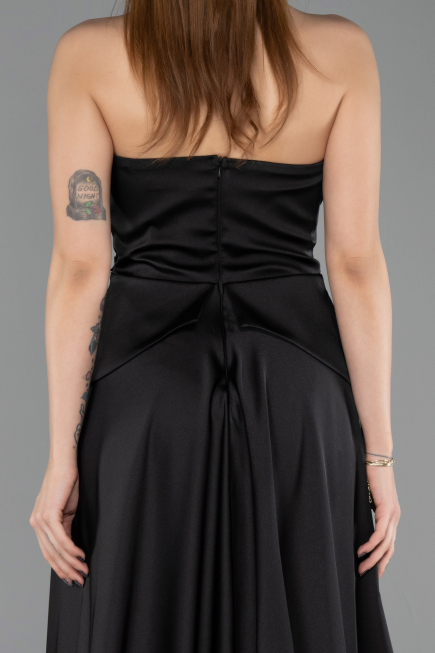 Robe de Soirée Longue Dantelle Noir ABU5615