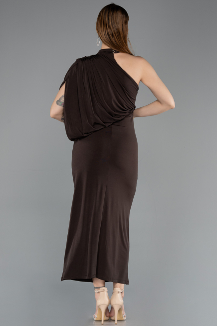 Robe De Soirée Midi Brun ABK2507