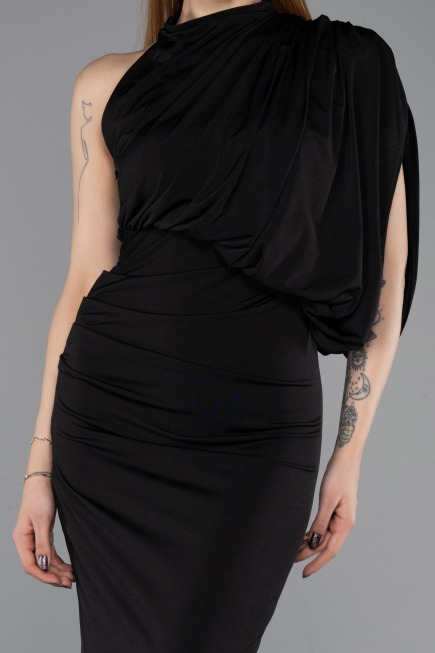 Robe De Soirée Midi Noir ABK2507
