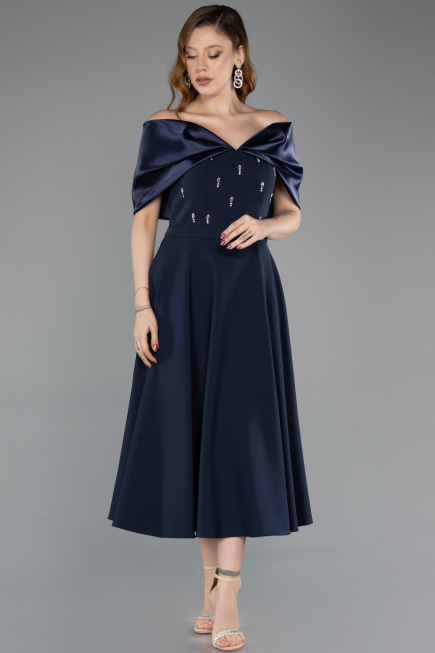 Tenue de Soirée Midi Bleu Marine ABK2523