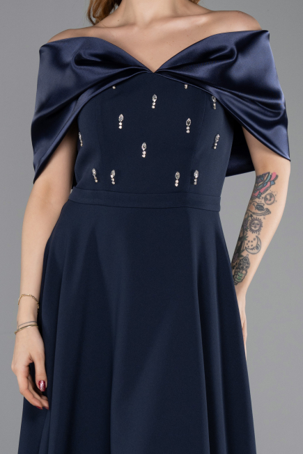 Tenue de Soirée Midi Bleu Marine ABK2523