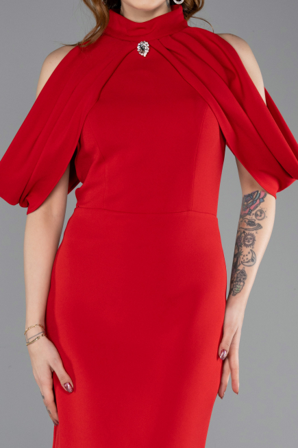 Tenue de Soirée Midi Rouge ABK2517
