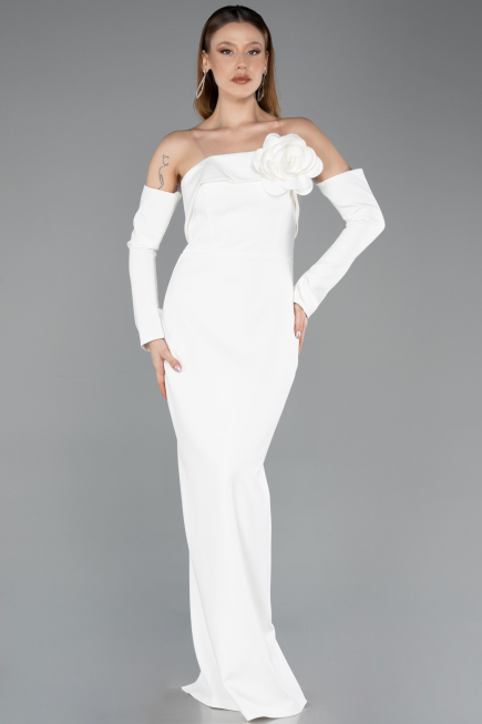 Robe de Soirée Longue Blanc ABU5629