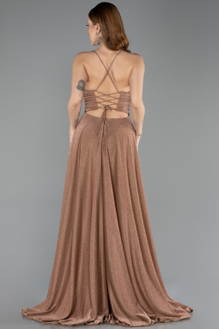 Robe de Soirée Longue Cuivre ABU5632