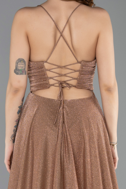Robe de Soirée Longue Cuivre ABU5632