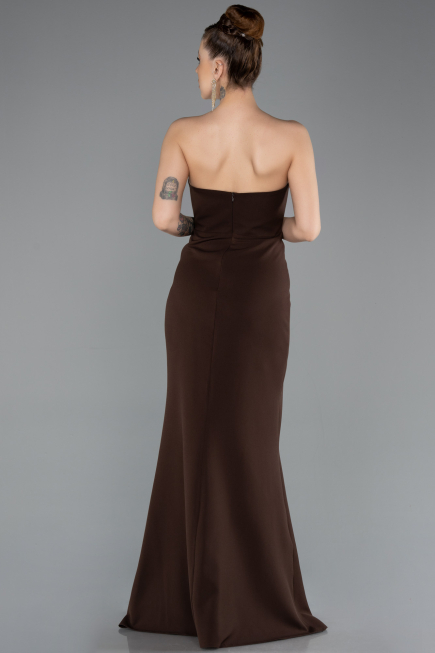 Robe Queue de Poisson Longue Brun ABU5680