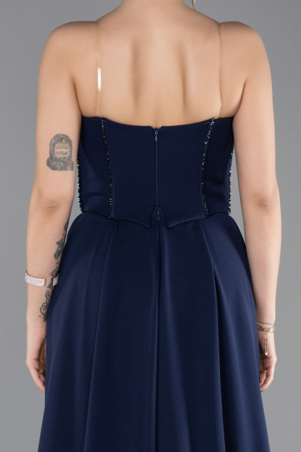 Robe de Soirée Longue Bleu Marine ABU5682