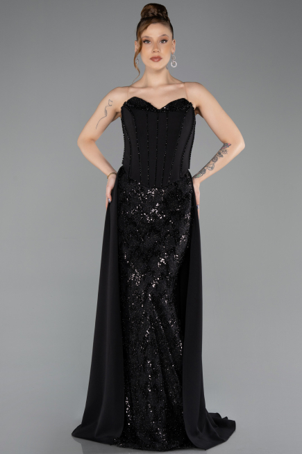 Robe de Soirée Longue Noir ABU5682