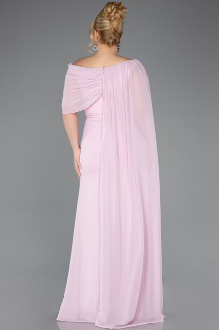 Robe De Soirée Grande Taille Mousseline Longue Poudre ABU5419
