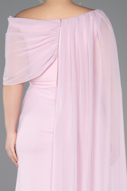 Robe De Soirée Grande Taille Mousseline Longue Poudre ABU5419