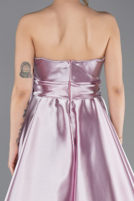 Robe de Soirée Longue Satin Poudre ABU4774