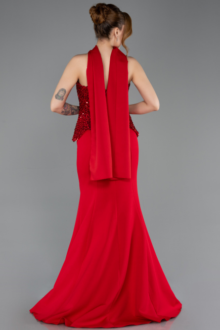 Robe Queue de Poisson Longue Rouge ABU5704