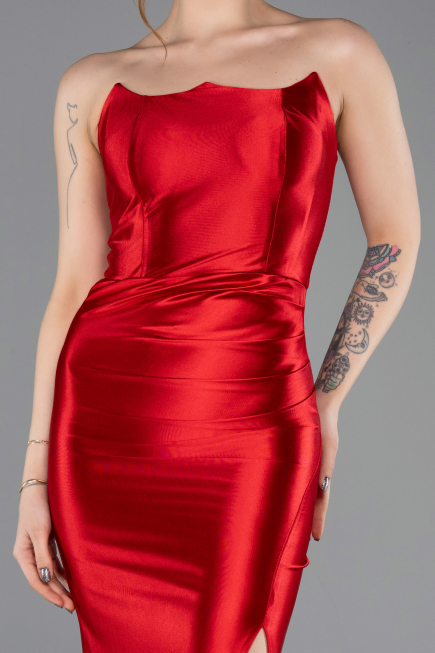 Robe de Soirée Longue Rouge ABU5707