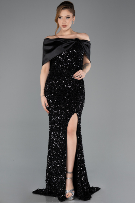 Robe de Soirée Longue Noir ABU5711