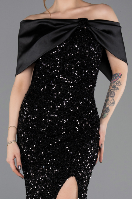 Robe de Soirée Longue Noir ABU5711