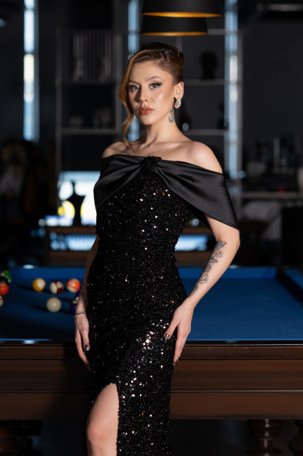 Robe de Soirée Longue Noir ABU5711