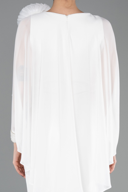 Robe de Cérémonie Midi Blanc ABK2382