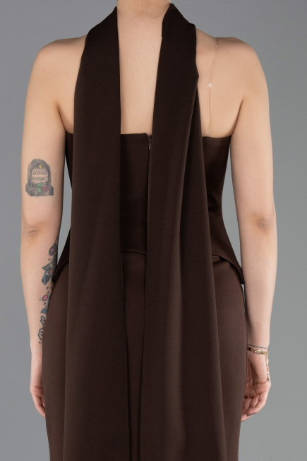 Robe de Soirée Longue Brun ABU5735
