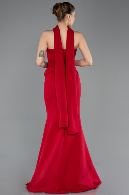 Robe de Soirée Longue Rouge ABU5735