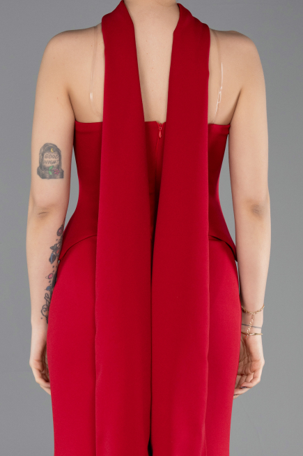 Robe de Soirée Longue Rouge ABU5735