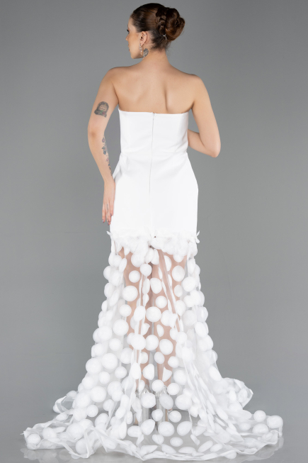 Robe de Soirée Longue Blanc ABU5635