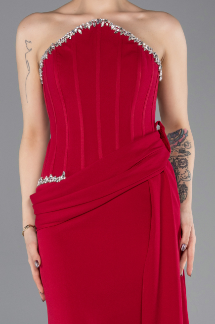 Robe de Soirée Longue Fuchsia foncé ABU5737
