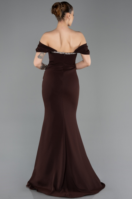 Robe Queue de Poisson Longue Brun ABU5740