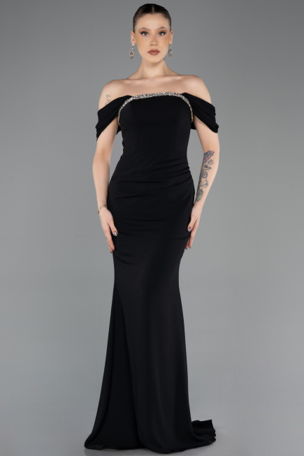 Robe Queue de Poisson Longue Noir ABU5740