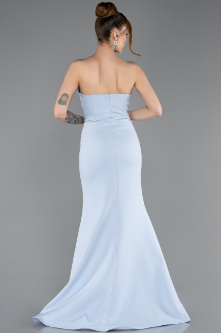Robe de Soirée Longue Bleu clair ABU5747