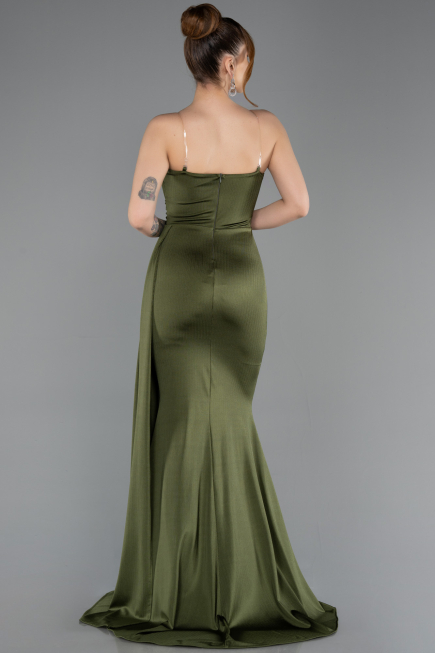 Robe de Soirée Longue Kaki ABU5746