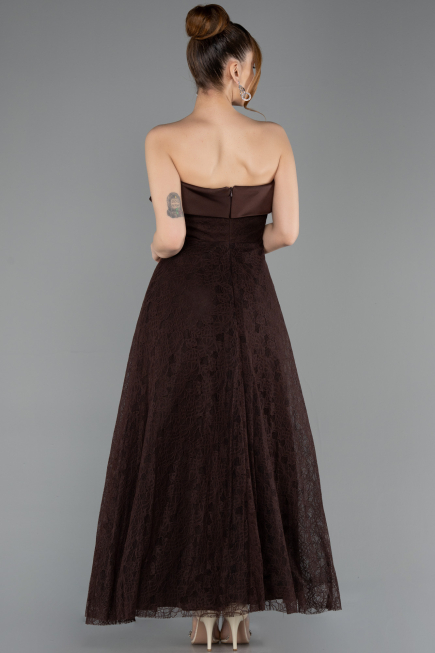 Tenue de Soirée Midi Dantelle Brun ABK2538