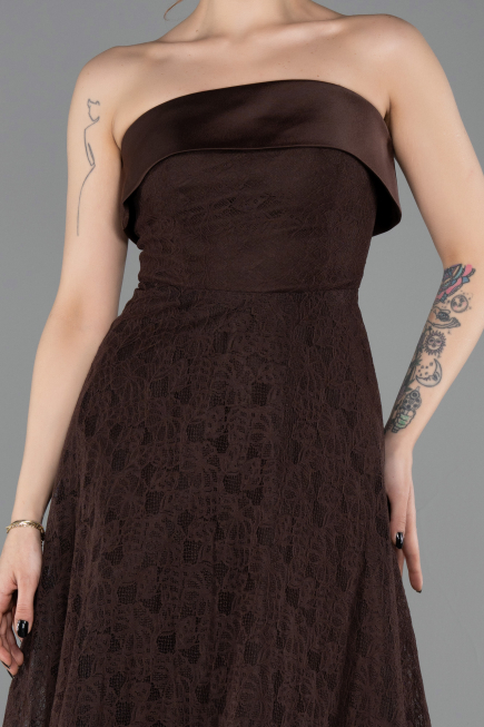 Tenue de Soirée Midi Dantelle Brun ABK2538