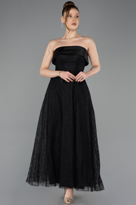 Tenue de Soirée Midi Dantelle Noir ABK2538