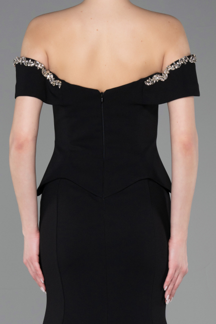 Robe Queue de Poisson Longue Noir ABU5755