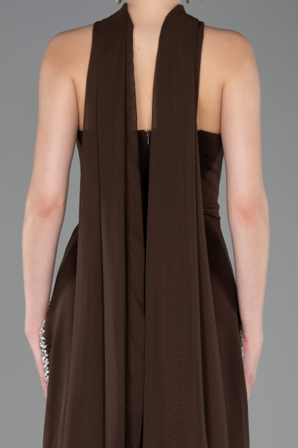 Robe de Soirée Longue Brun ABU5769