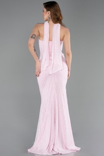 Robe De Soirée Dantelle Longue Poudre ABU5686