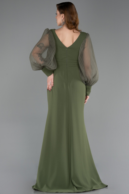 Robe de Soirée Longue Kaki ABU5779