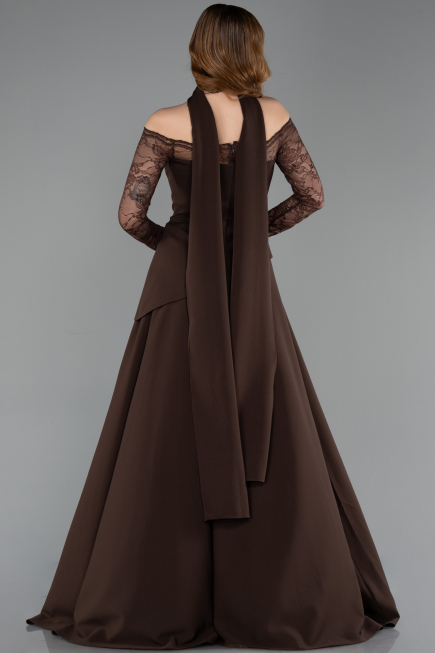 Robe De Soirée Longue Brun ABU5662