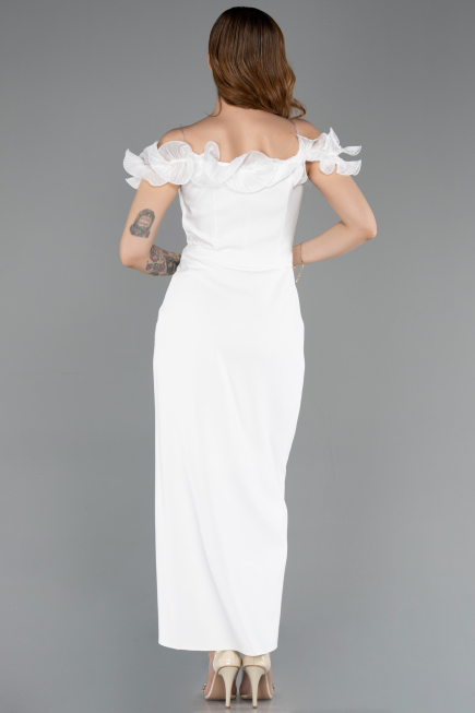 Robe de Cérémonie Midi Blanc ABK2545