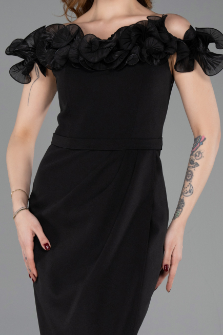 Robe de Cérémonie Midi Noir ABK2545