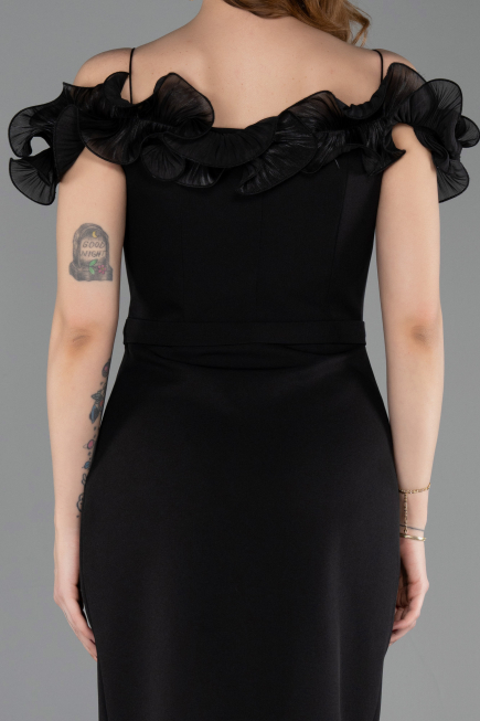 Robe de Cérémonie Midi Noir ABK2545