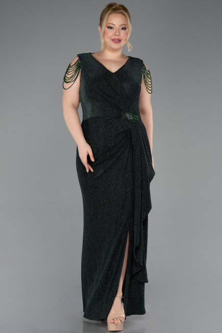 Robe De Soirée Grande Taille Longue Émeraude ABU5731