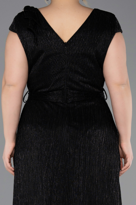 Robe De Soirée Grande Taille Longue Noir ABU5836