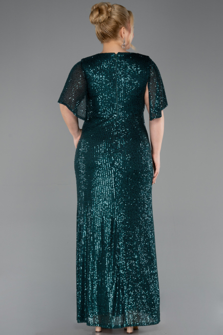 Robe De Soirée Grande Taille Longue Émeraude ABU5837