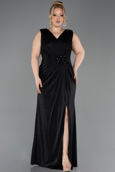 Robe de Soirée Grande Taille Longue Noir ABU5838