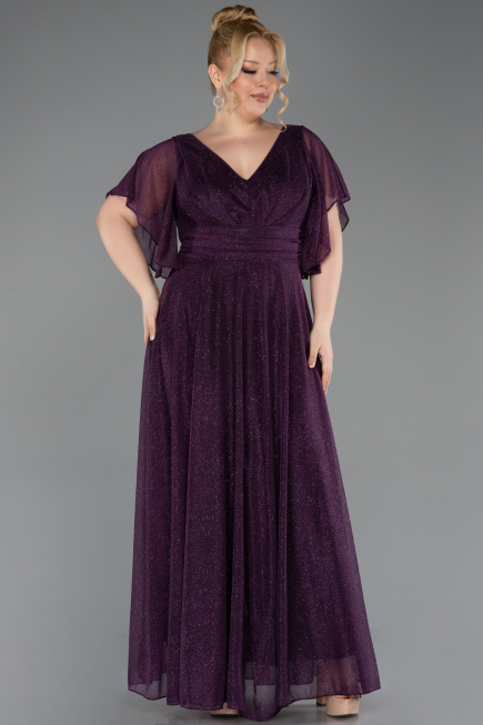 Robe De Soirée Grande Taille Longue Violet ABU5323