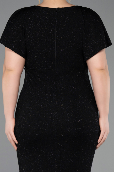 Robe De Soirée Grande Taille Midi Noir ABK2535