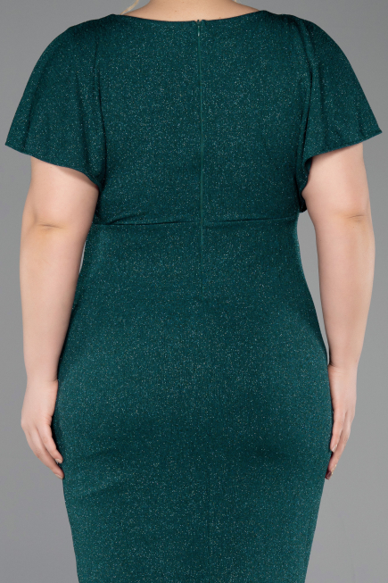Robe De Soirée Grande Taille Midi Émeraude ABK2535