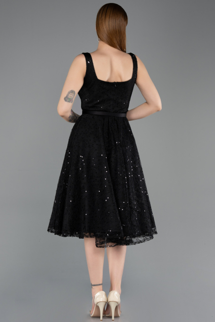 Tenue de Soirée Midi Dantelle Noir ABK2549